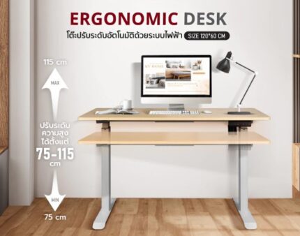 Ergonomic-Desk-โต๊ะทำงานเพื่อสุขภาพ-ปรับระดับอัตโนมัติด้วยระบบไฟฟ้า